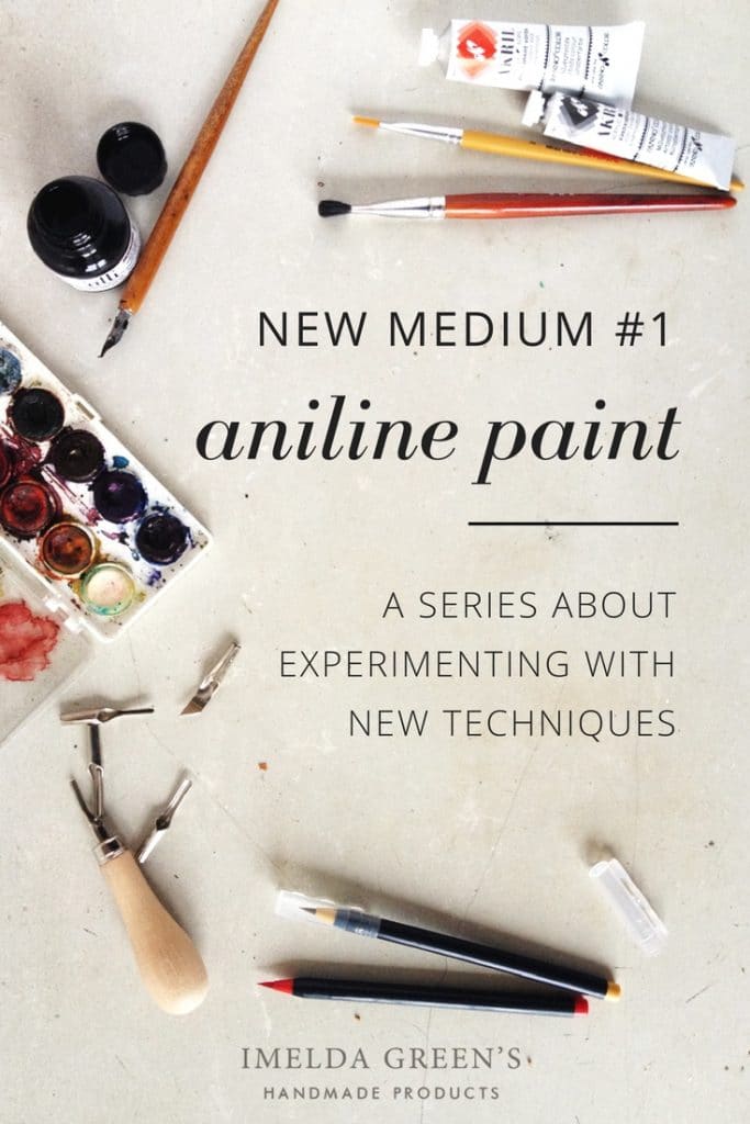 A series about experimenting with new techniques - aniline paint
