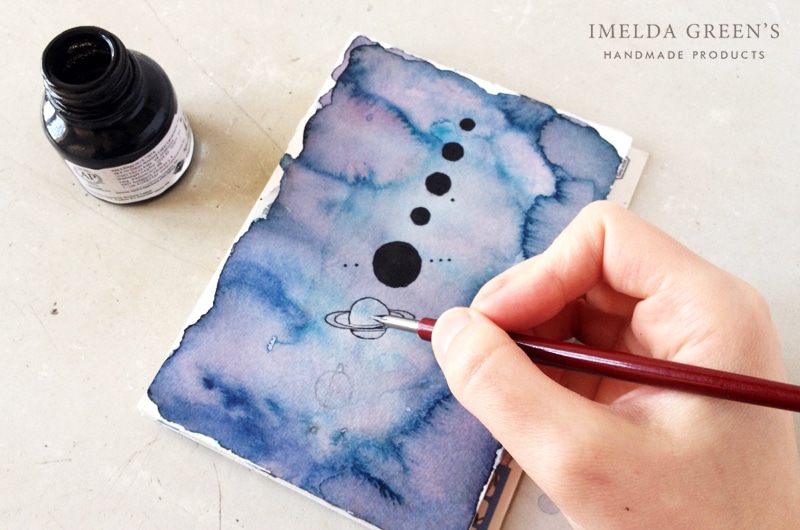 Watercolor tutorial - the solar system
