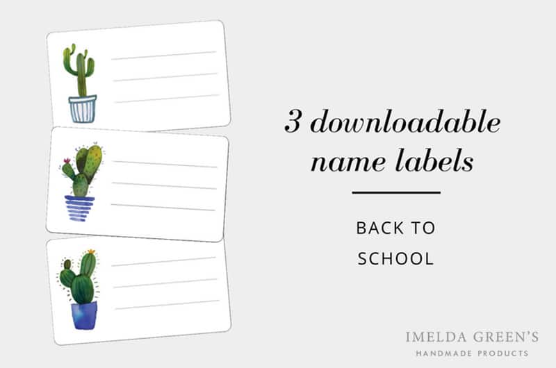Back to school: 3 downloadable name label stickers
