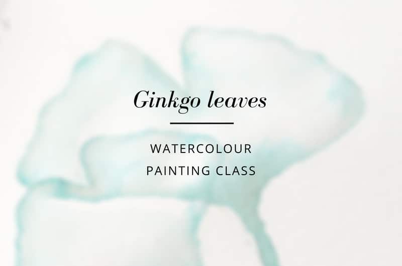 Ginkgo leaves - watercolor tutorial