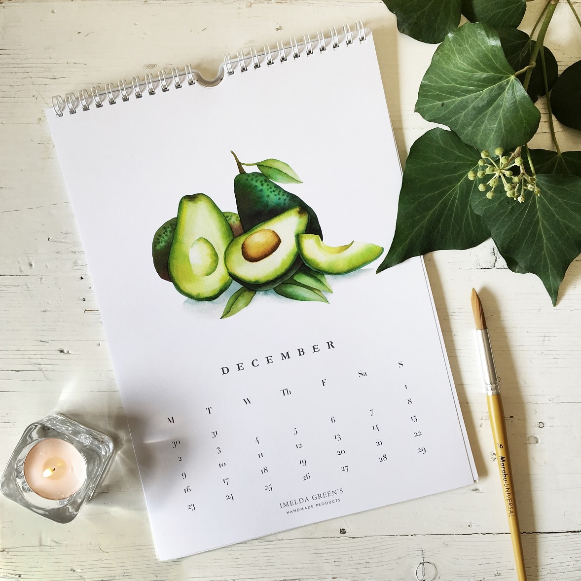 Watercolor Veggies - 2019 calendar