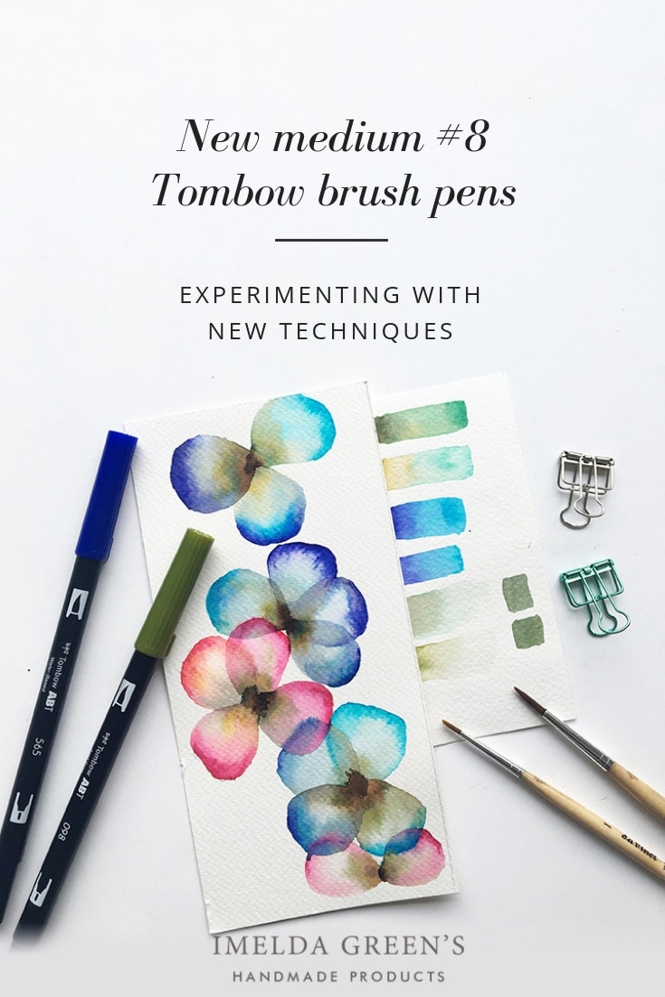 Using Tombow brush pens as watercolor | experimenting