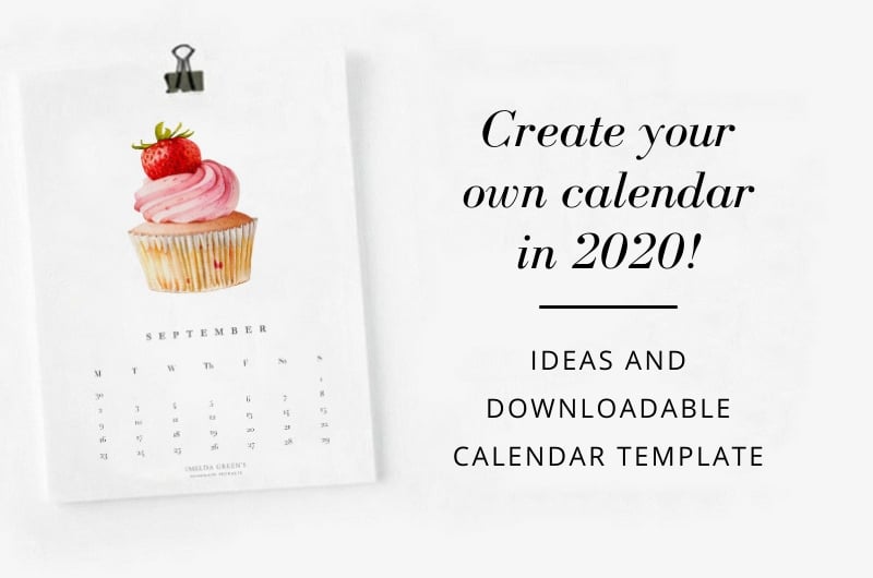 Create your own calendar in 2020 - downloadable blank calendar template