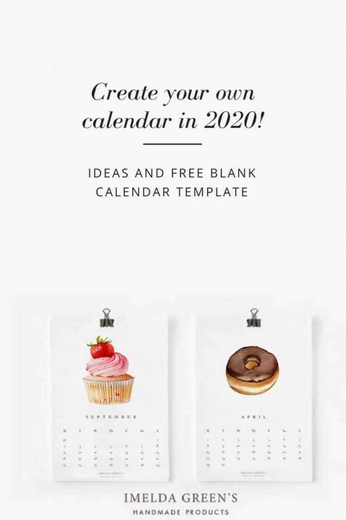 Create your own calendar in 2020 - downloadable blank calendar template