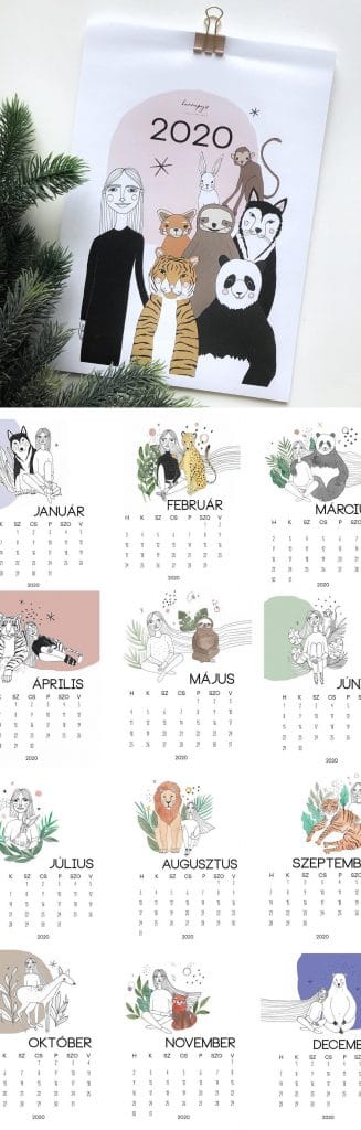 Create your own calendar in 2020 - downloadable blank calendar template | Hanna Pajor Illustration