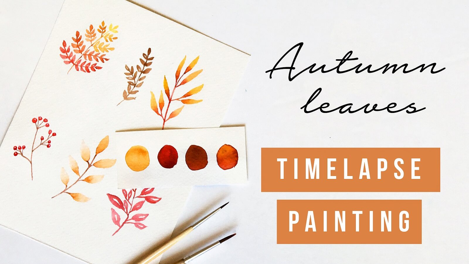 Autumn leaves - watercolor timelapse
