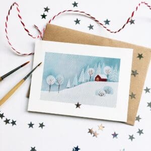 Karácsonyi képeslap | akvarell | Watercolor Christmas Card